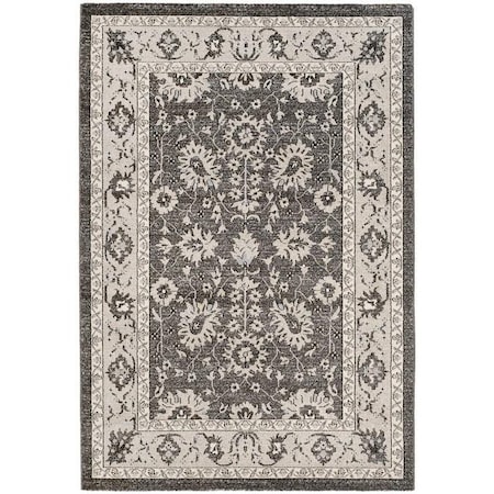 Safavieh Carmel Power Loomed Rectangle Rug- Dark Grey - Beige- 5 ft. 1 in. x 7 ft. 6 in. CAR277D-5